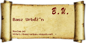 Basz Urbán névjegykártya